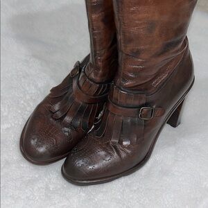 Anna Sui Leather Fringe Vintage Boots